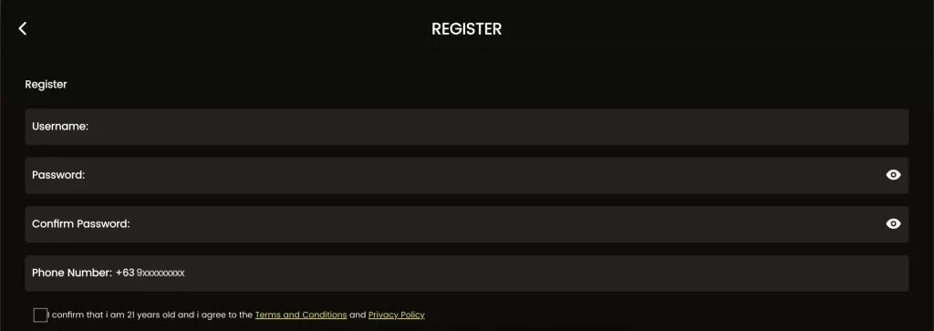 kubraplus register form giving access to online casino games and real-time app features